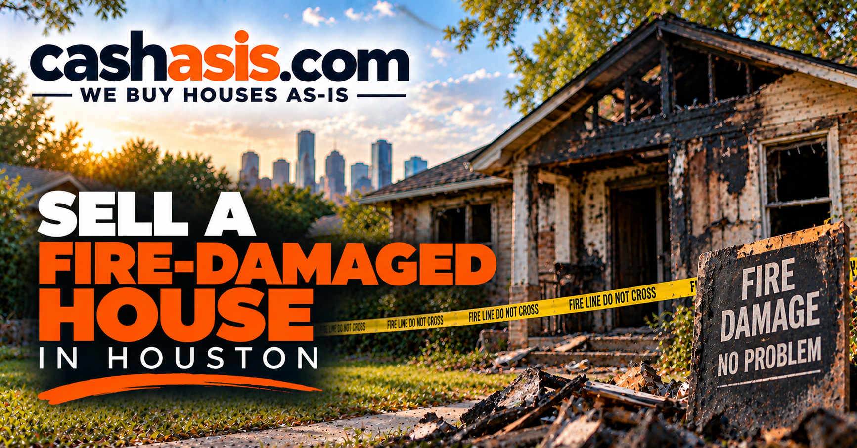 Sell a fire-damaged house in Houston with CashAsIs